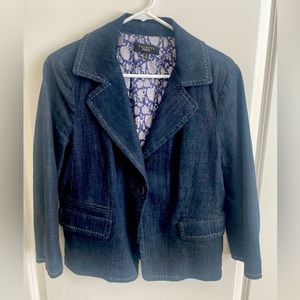 Talbots Denim Blazer, Fully Lined. 3/4 Sleeve